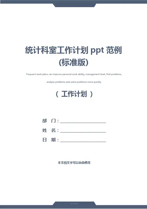 统计科室工作计划ppt范例(标准版)