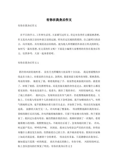 有你在我身后作文