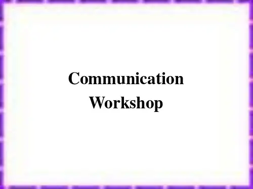 北师大英语选修6 Unit17 Communication Workshop 课件