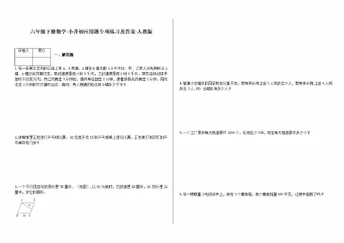 [人教版]六年级下册数学-小升初应用题专项练习[含答案]-s93