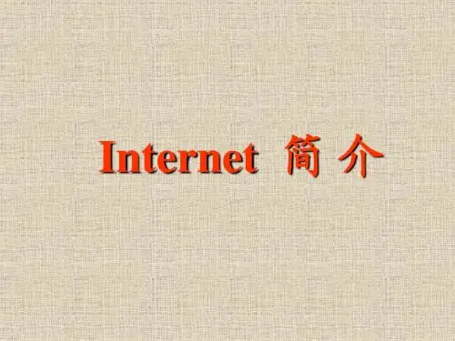 第六章 INTERNET