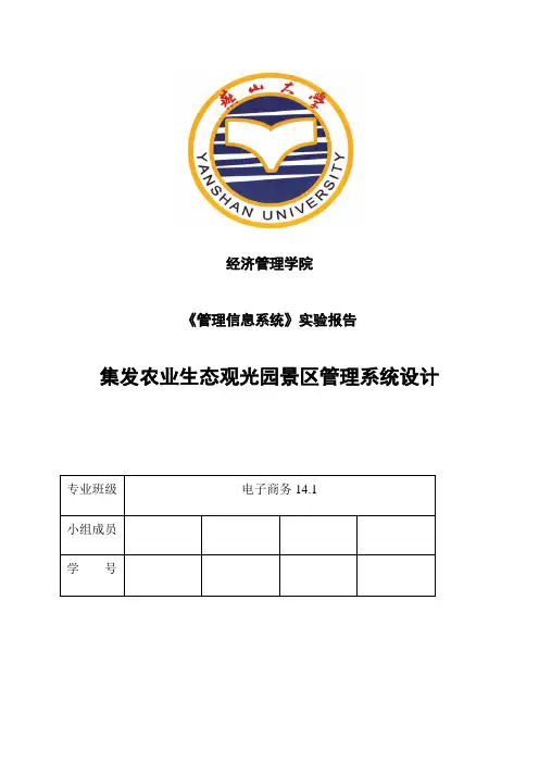 管理信息系统实验报告 3