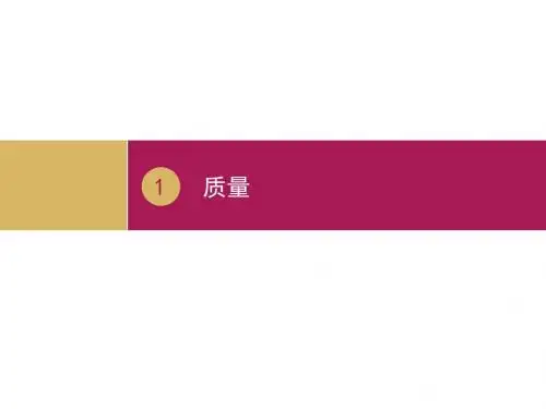 第六章第一节质量