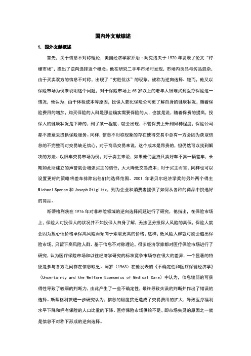 国内外文献综述