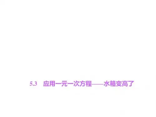 5.3 应用一元一次方程——水箱变高了