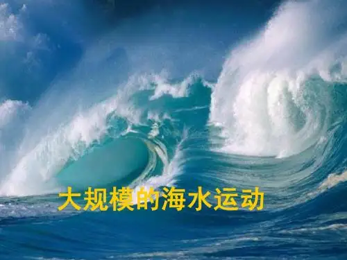 大规模的海水运动