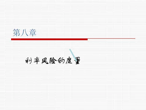 第八章利率风险度量MicrosoftPowerPoint演示文稿