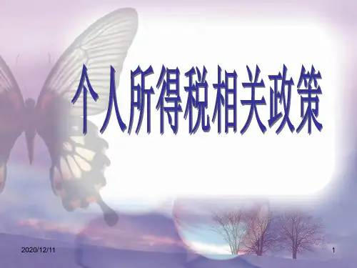 个人所得税相关政策(ppt 31)PPT教学课件