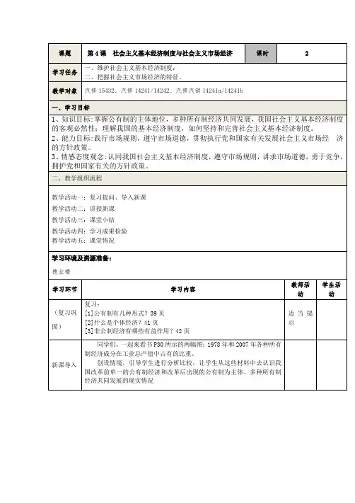 社会主义基本经济制度与社会主义市场经济