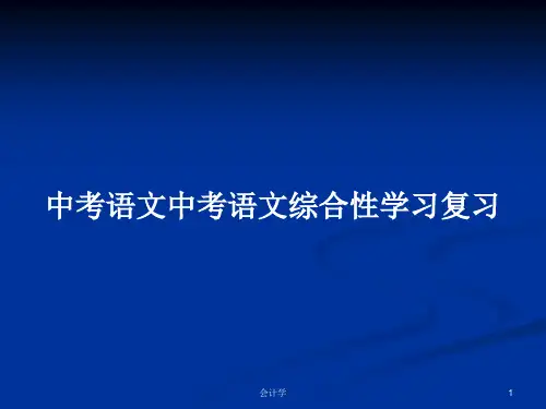 中考语文中考语文综合性学习复习PPT学习教案
