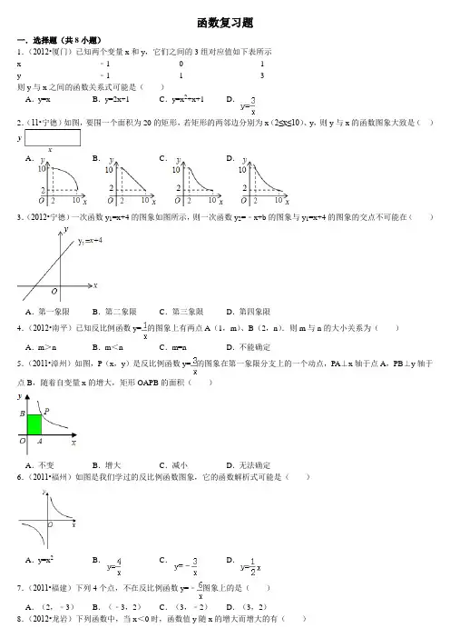 函数复习题
