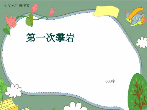 小学六年级作文《第一次攀岩》800字(共10页PPT)