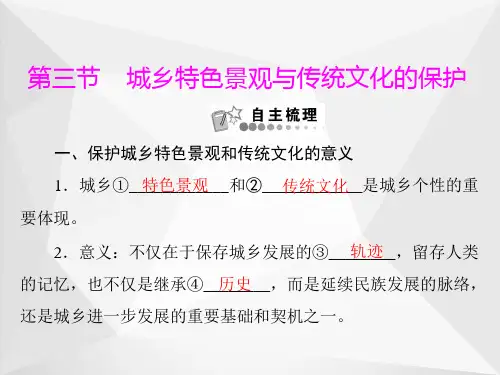 城乡特色景观与传统文化的保护