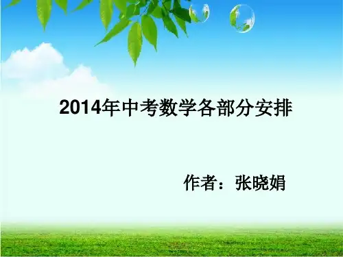 中考数学各部分分值【精选】