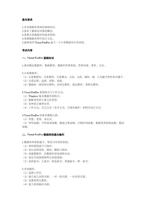 2013vf考试大纲