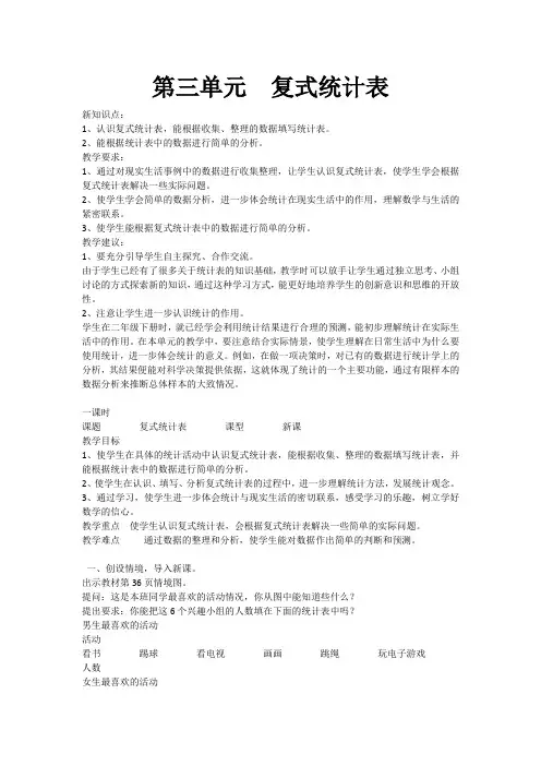 复式统计表 2