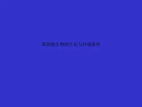 第四微生物的生长与环境条件