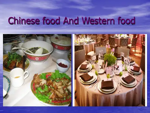 Chinese food And Western food