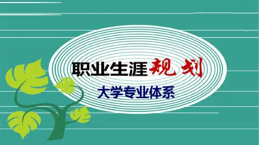 职业生涯规划:大学专业体系