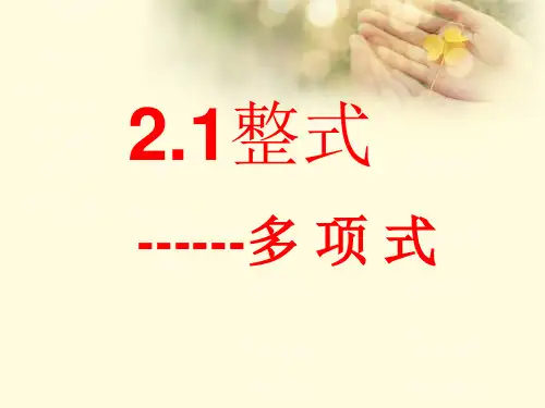 人教版七年级上册数学课件:2.1.3多项式