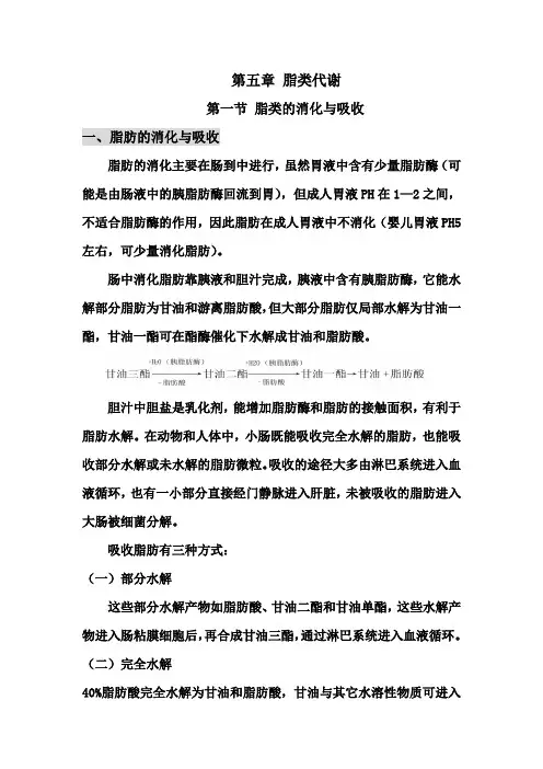 第九章脂类代谢