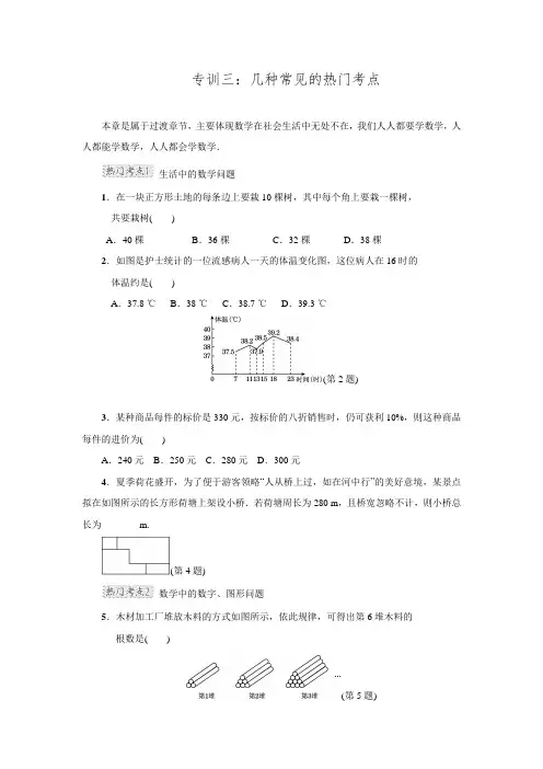 2016年秋华师大版七年级数学上册典中点第一章整合提升专训三.doc