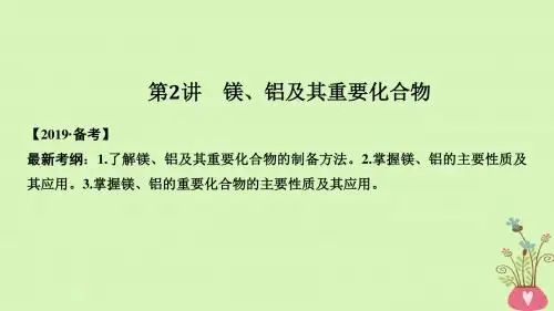 2019届高考化学总复习第3章金属及其化合物第2讲镁铝及其重要化合物配套课件新人教版20180504454
