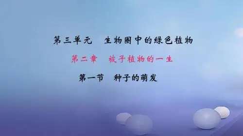 七年级生物上册3.2.1种子的萌发课件新版新人教版