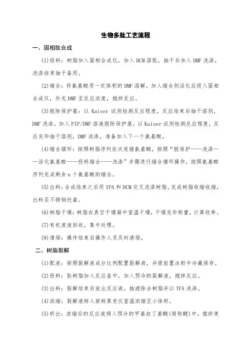 生物多肽工艺流程