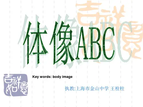 心理健康教育(青春期教育课件) 体像ABC(上海王栓柱)