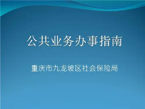 公共业务办事指南共33页文档