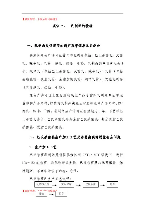 乳制品检验(精品范文).doc
