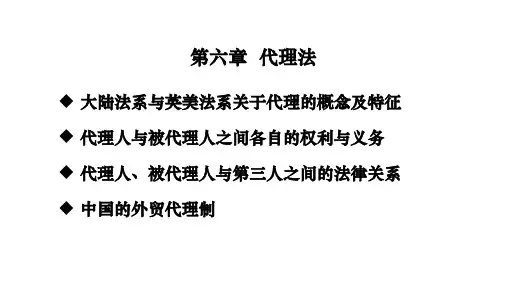 第六章  代理法