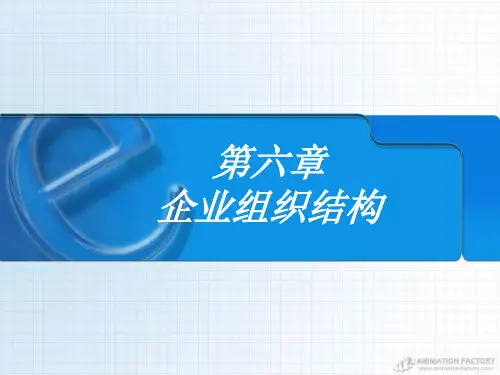 第六章 企业组织结构
