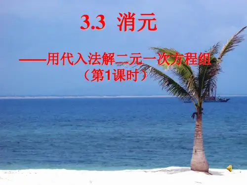 用代入消元法解二元一次方程组公开课