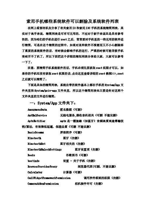 手机自带软件大全
