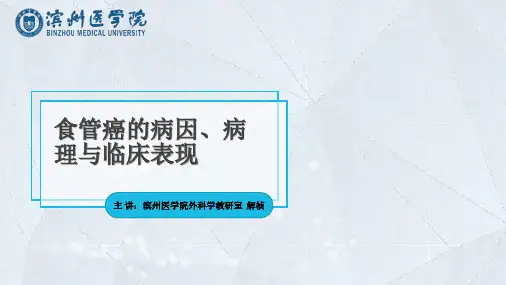 食管癌-病因、病理与临床表现
