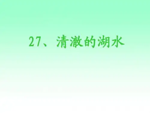 清澈的湖水