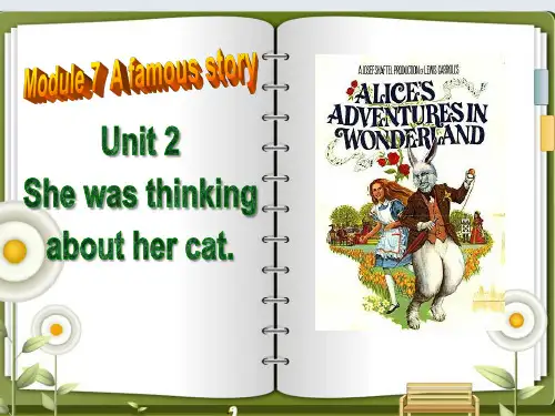 《She was thinking about her cat》A famous story PPT