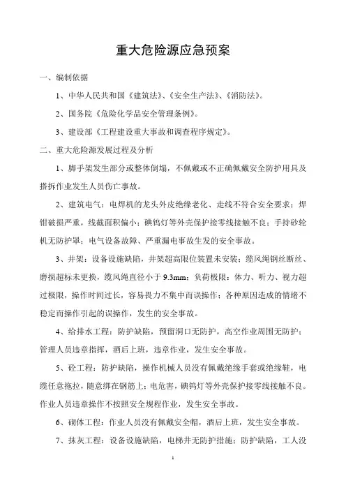 重大危险源应急预案 2
