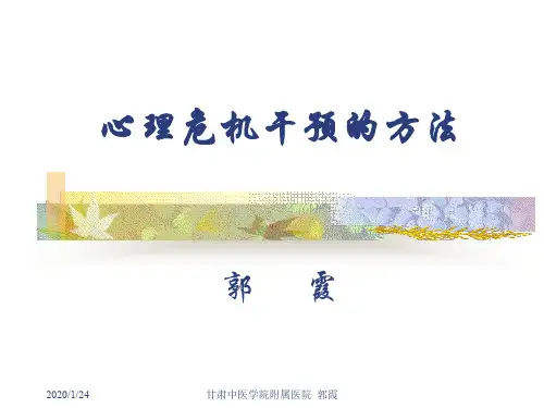 心理危机干预方法课件