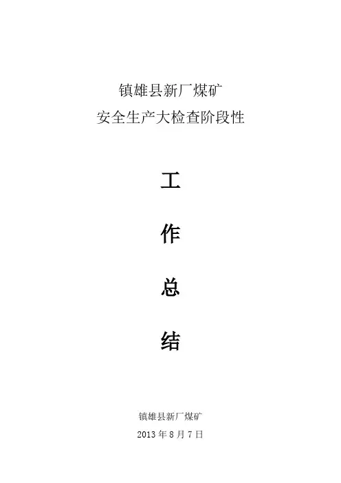 阶段性工作总结