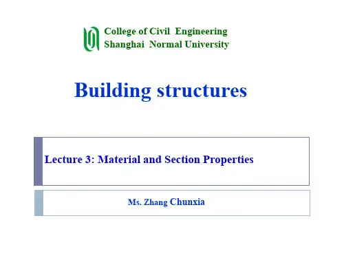 Lecture 3 Material and Section Properties