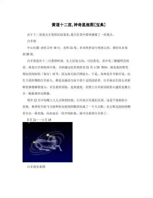 黄道十二宫,神奇星座图[宝典]