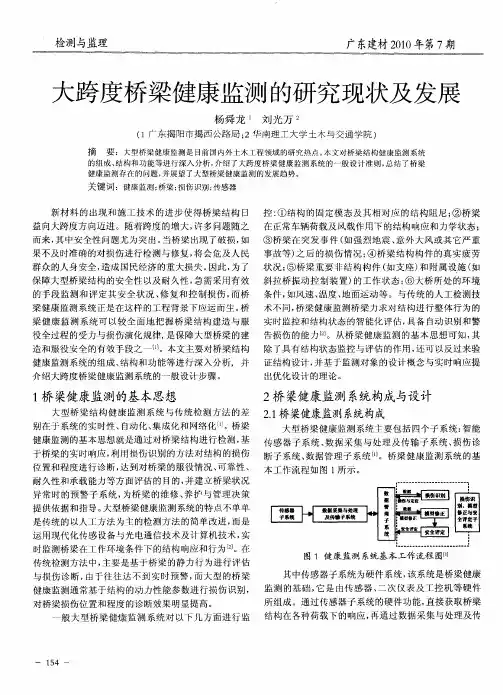 大跨度桥梁健康监测的研究现状及发展