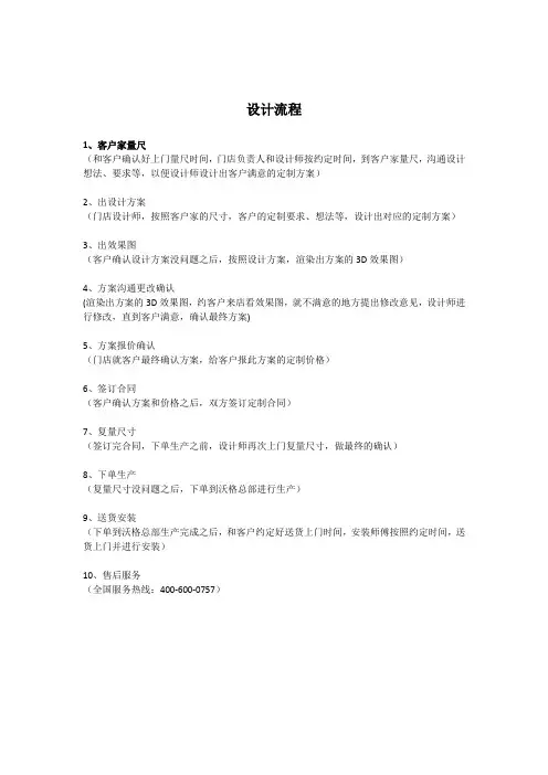 全屋定制家具设计流程