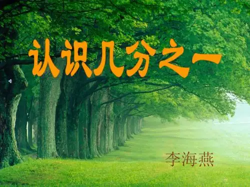 几分之一PPT课件
