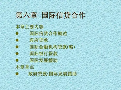 第六章 国际信贷合作(jk)