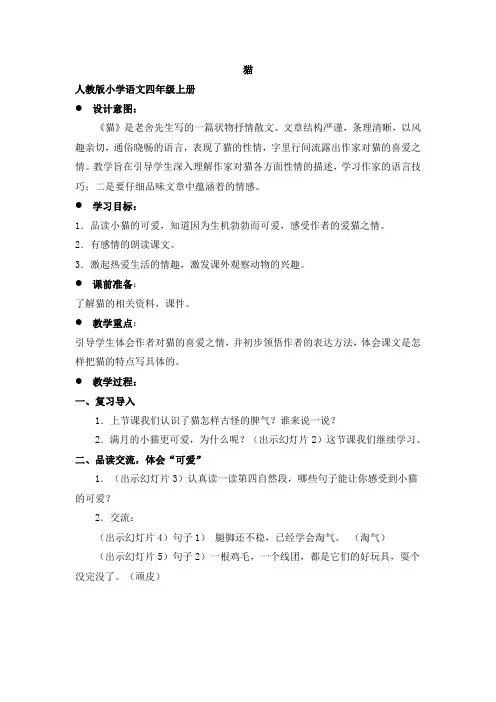猫第二课时