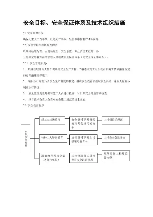 安全目标、安全保证体系及技术组织措施